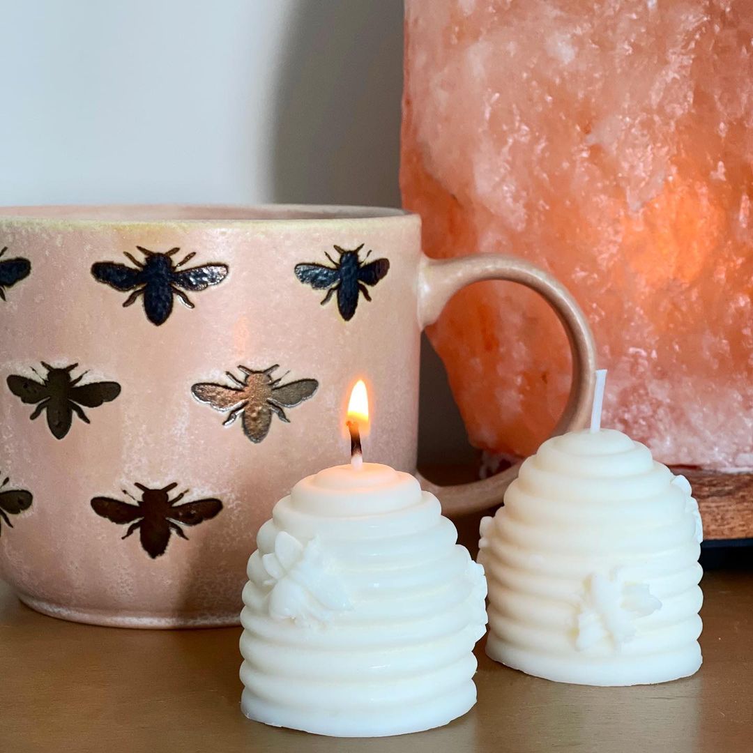 Bee Hive Votives (set of 2)